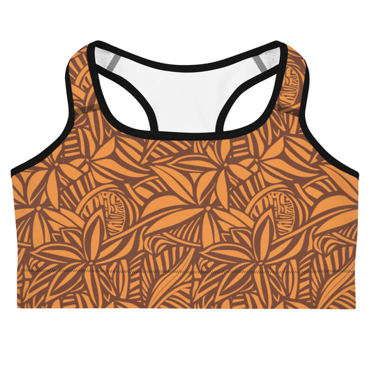 Hawaiian Design Sports Bra - Yoga Fit