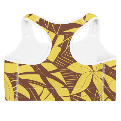 Hawaiian Design Sports Bra - High Impact