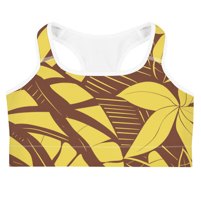 Hawaiian Design Sports Bra - High Impact