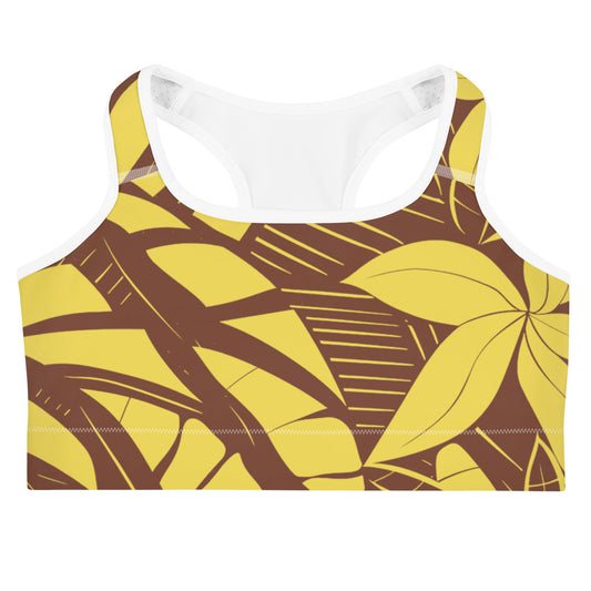 Hawaiian Design Sports Bra - High Impact