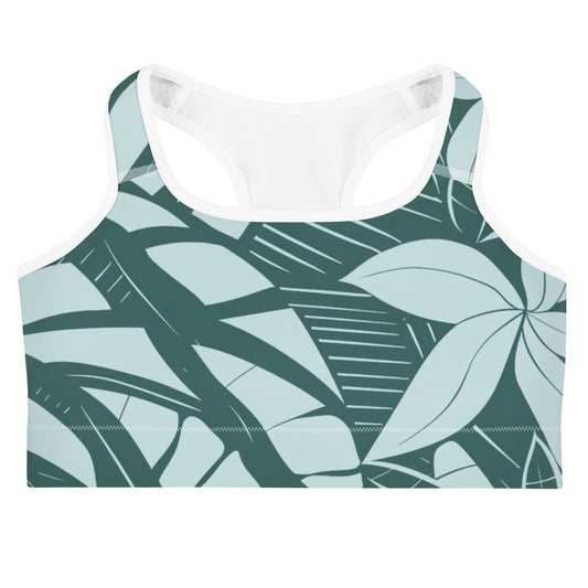 Hawaiian Design Sports Bra - Premium Support