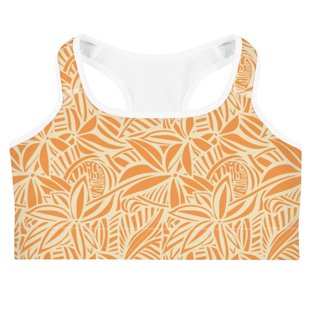 Hawaiian Design Sports Bra - Wick Dry