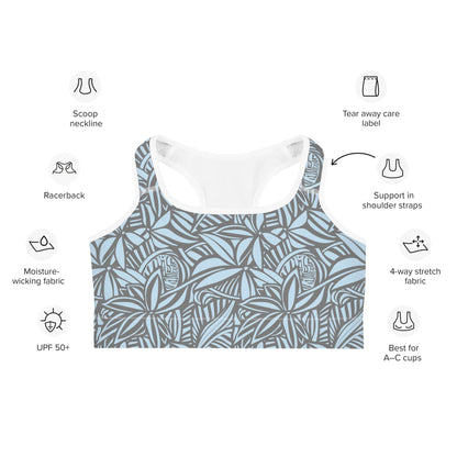 Hawaiian Design Sports Bra - Adventure Fit