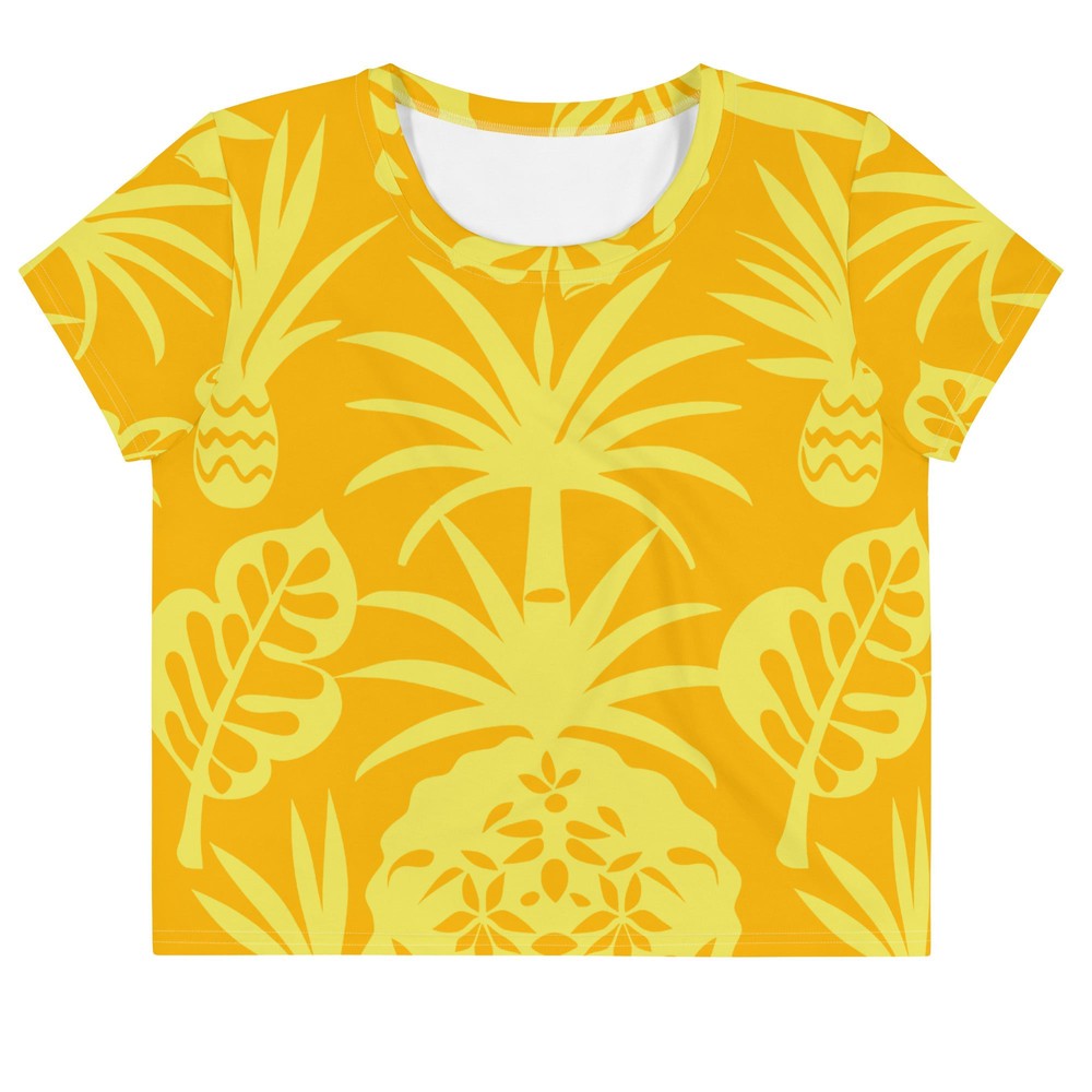 リーフアロハ クロップTシャツ - ハワイアンデザイン