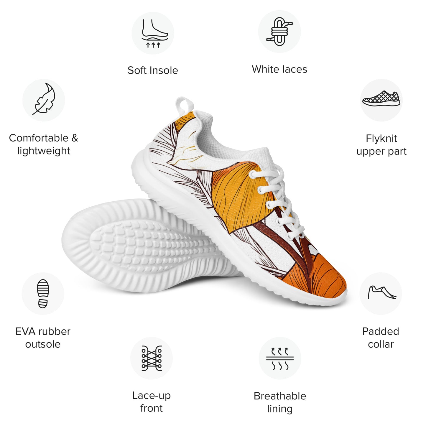 Leaf Aloha | Women's Sports Shoes - Sunset Orange