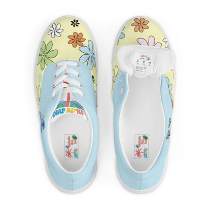 Leaf Aloha | Hawaiian Canvas Shoes - Island Blue