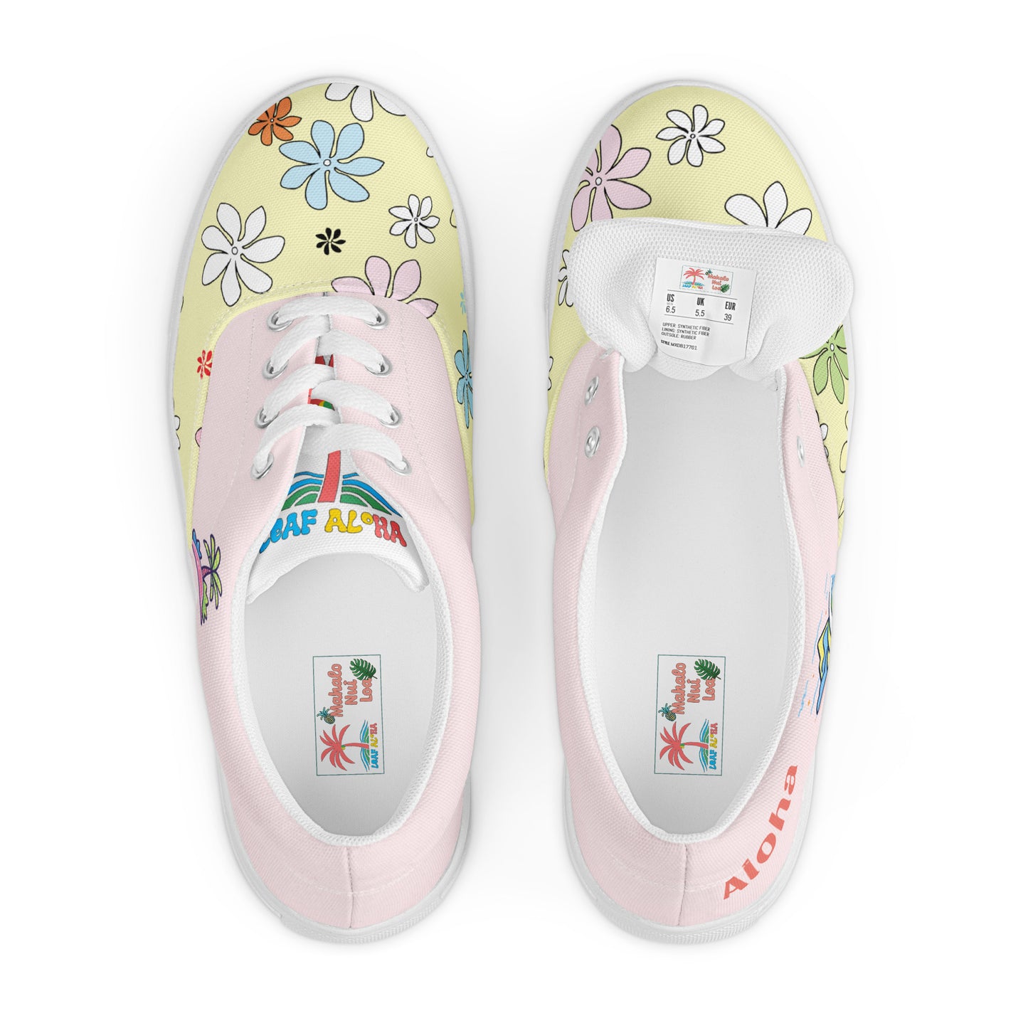 Reef Aloha | Hawaiian Canvas Shoes - Coral Pink