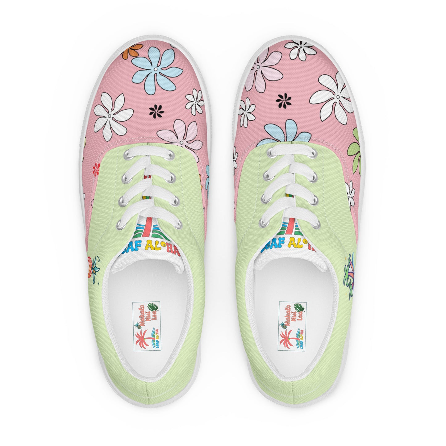 Leaf Aloha | Hawaiian Canvas Shoes - Tide Green