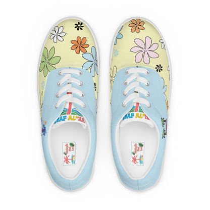 Leaf Aloha | Hawaiian Canvas Shoes - Island Blue