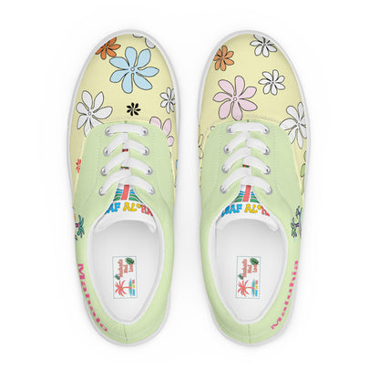 Leaf Aloha | Hawaiian Canvas Shoes - Palm Green