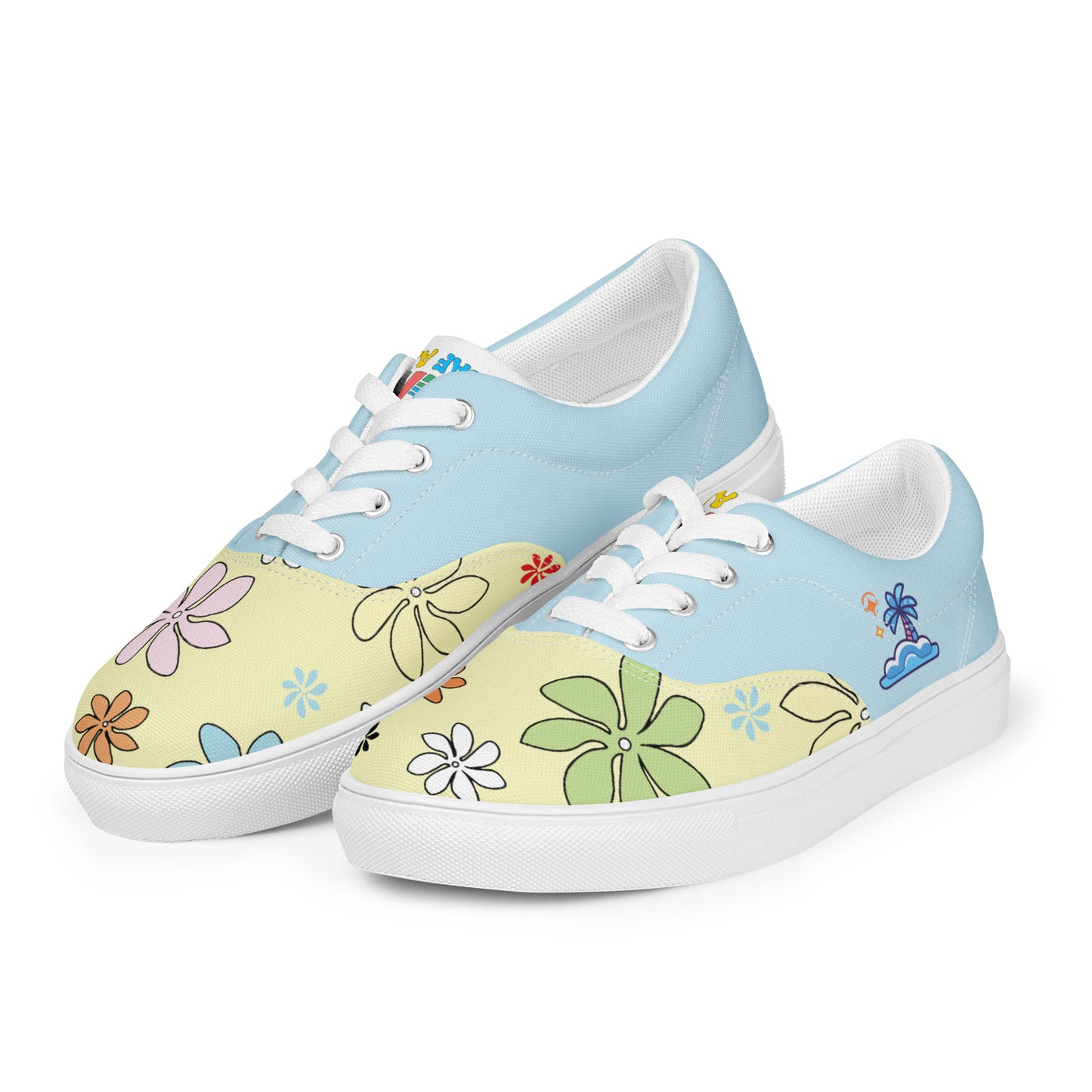 Leaf Aloha | Hawaiian Canvas Shoes - Island Blue