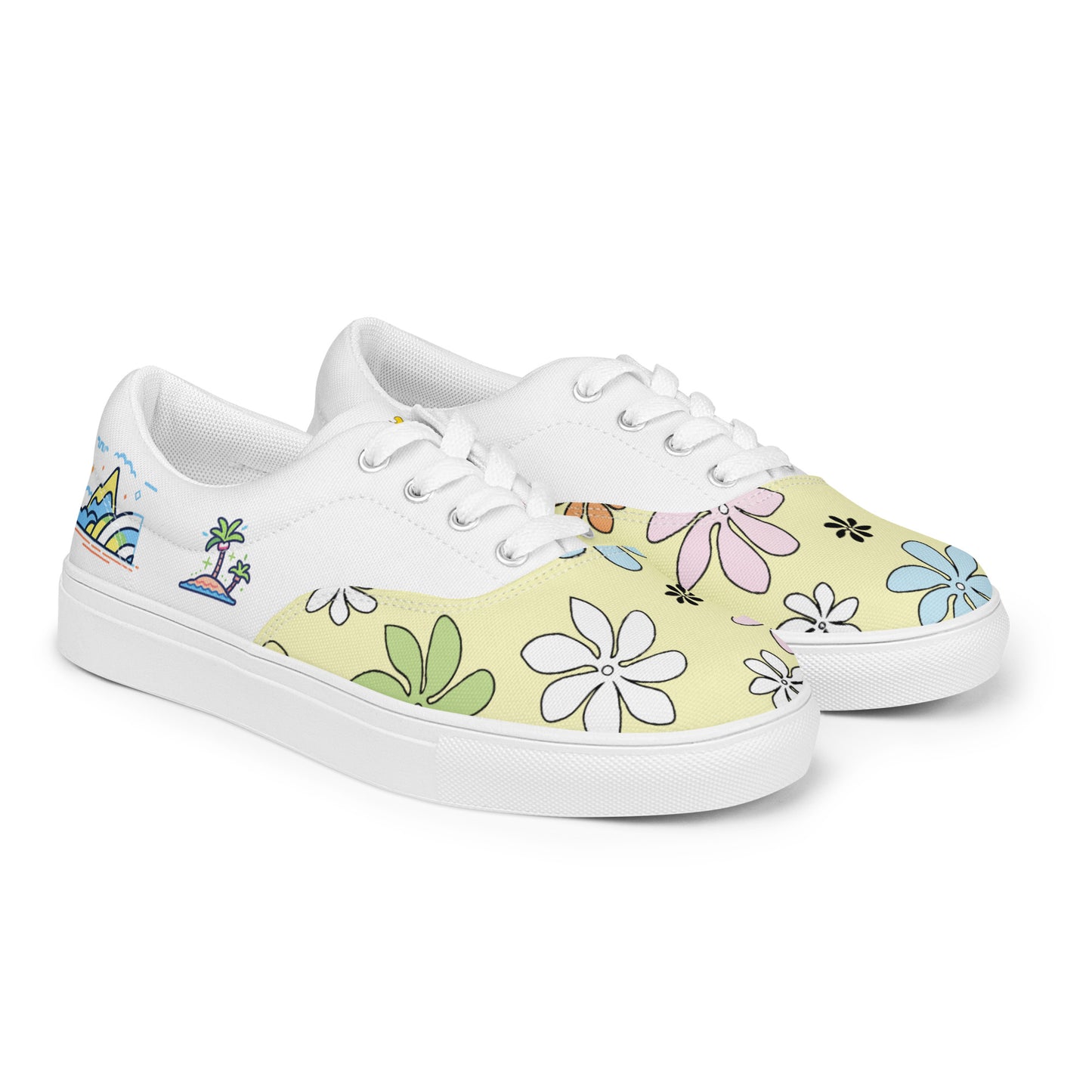 Leaf Aloha | Hawaiian Canvas Shoes - Sunset Yellow