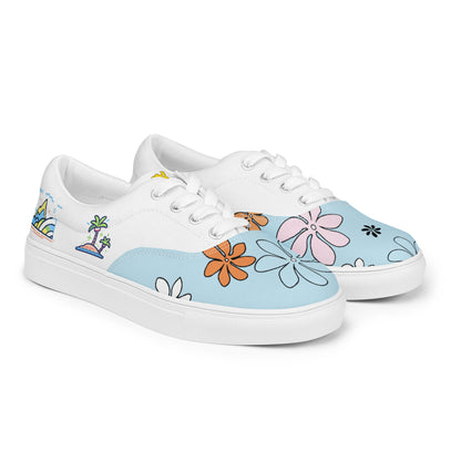 Reef Aloha | Hawaiian Canvas Shoes - Lagoon Teal