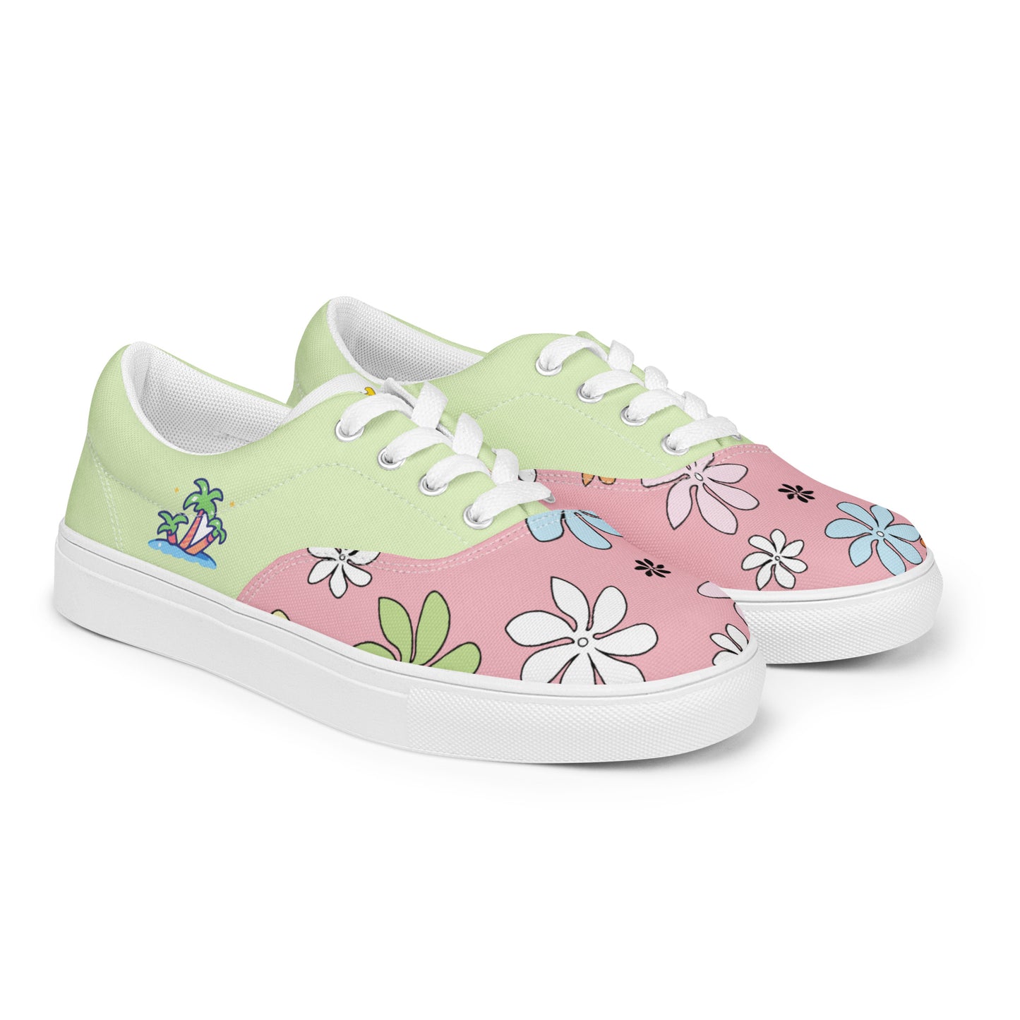 Leaf Aloha | Hawaiian Canvas Shoes - Tide Green