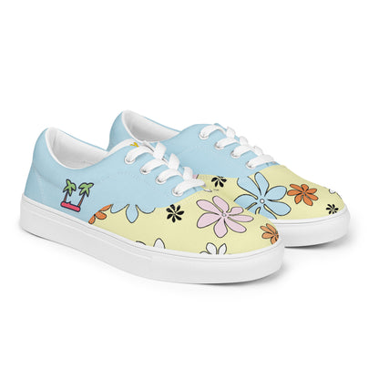 Leaf Aloha | Hawaiian Canvas Shoes - Island Blue