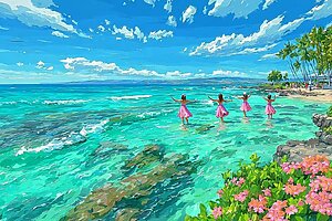 ハワイアンアート Shorn