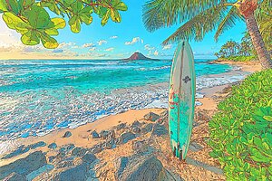 Hawaiian mornings as told by surfboards