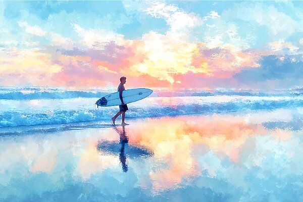 透きとおる海、寄せては返す波、光る水面。 「Ocean Breeze」は、浜辺の風景や波のリズムをテーマにしたシリーズです。 心をクールダウンさせたいリビングやワークスペースにおすすめ。