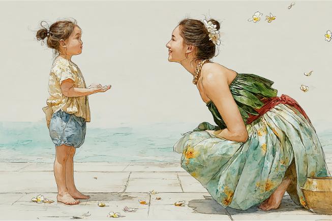 Parent-Child Hawaiian Art
