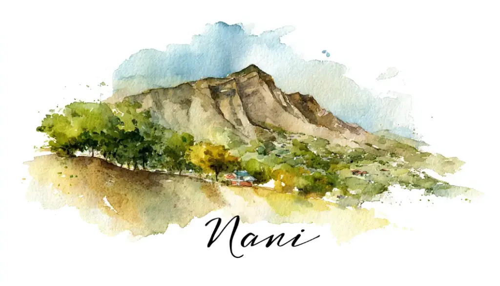 柔らかな光と自然に包まれた風景が、ハワイ語「Nani」が表す内面の美しさを象徴するイメージ