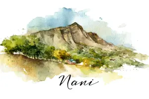 柔らかな光と自然に包まれた風景が、ハワイ語「Nani」が表す内面の美しさを象徴するイメージ